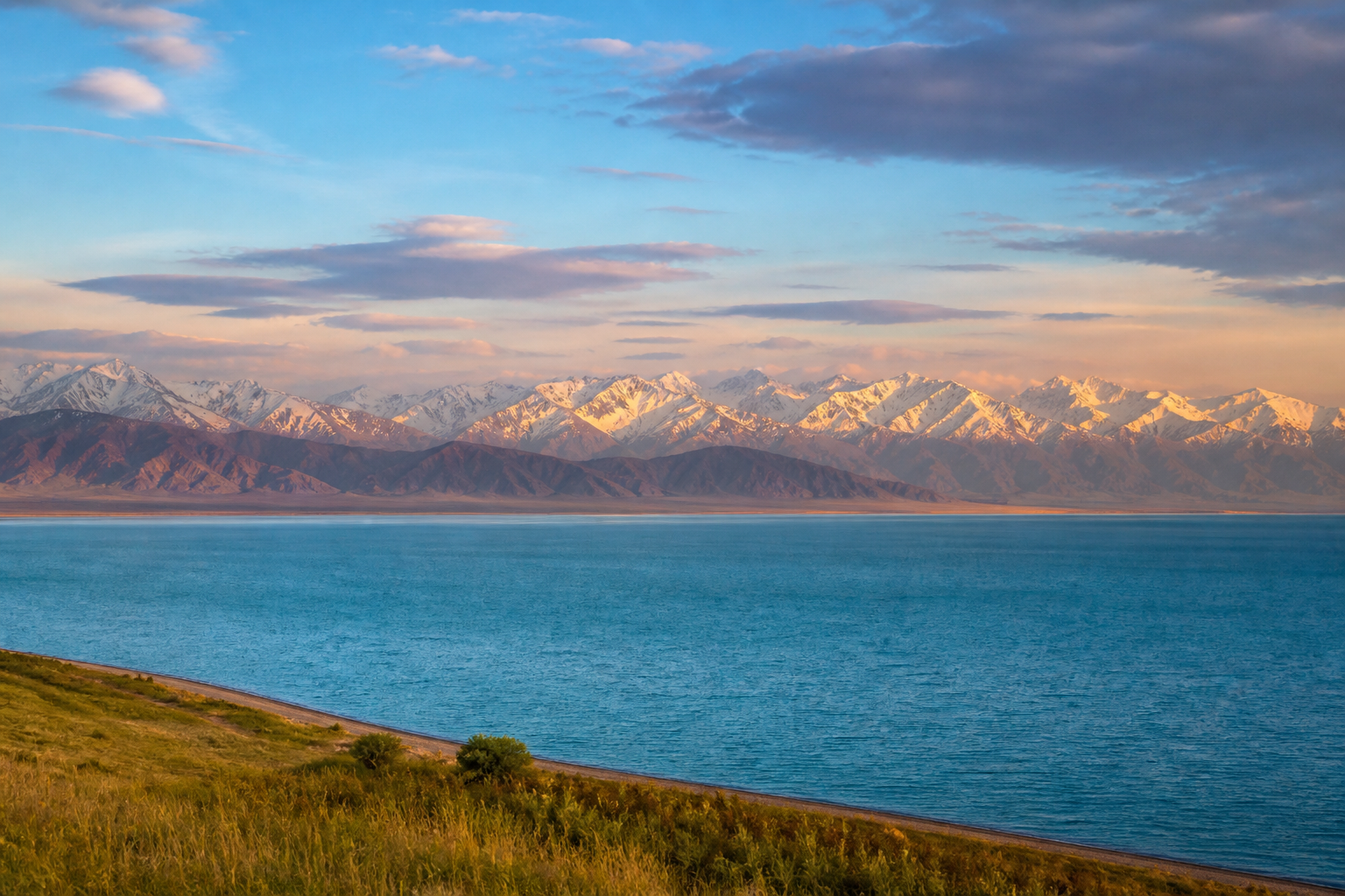 Issyk-Kul lake and mountains, Kyrgyzstan (placeholder)